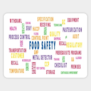 Food processing World food safety and quality poster Magnet